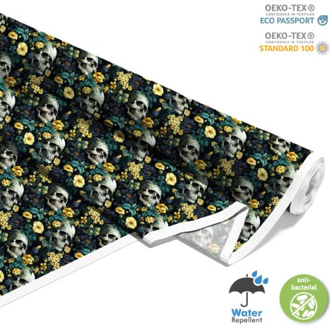 TESSUTI DECORATIVI PER ESTERNI OXFORD - Motivo Teschio I DX4016