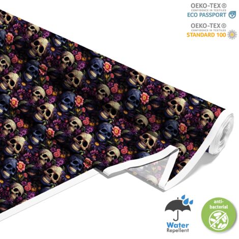 TESSUTI DECORATIVI PER ESTERNI OXFORD - Motivo Teschio I DX4058