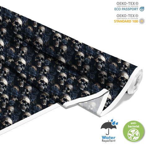 TESSUTI DECORATIVI PER ESTERNI OXFORD - Motivo Teschio I DX4122