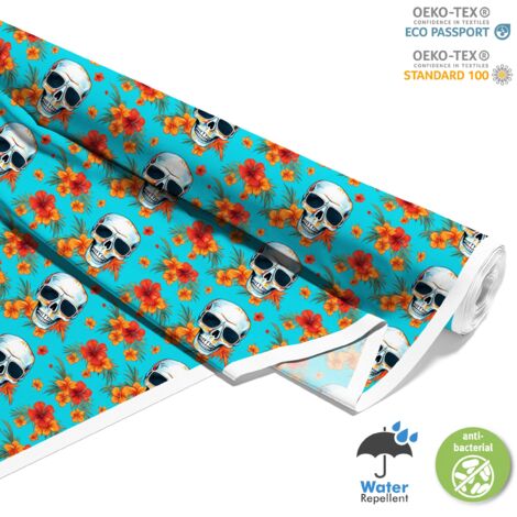 TESSUTI DECORATIVI PER ESTERNI OXFORD - Motivo Teschio I DX4155
