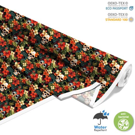 TESSUTI DECORATIVI PER ESTERNI OXFORD - Motivo Teschio I DX4307