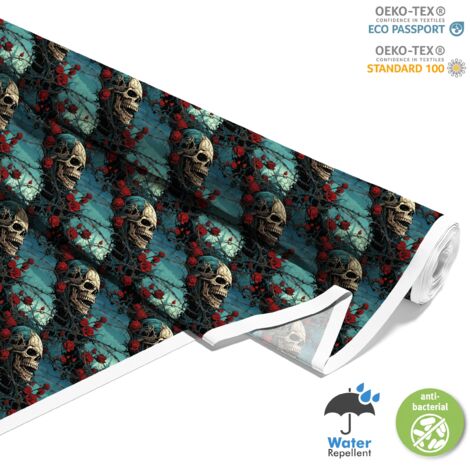 TESSUTI DECORATIVI PER ESTERNI OXFORD - Motivo Teschio I DX4315
