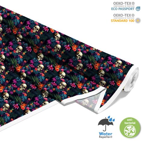 TESSUTI DECORATIVI PER ESTERNI OXFORD - Motivo Teschio I DX4371
