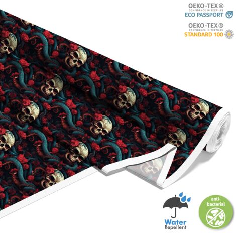 TESSUTI DECORATIVI PER ESTERNI OXFORD - Motivo Teschio I DX4392
