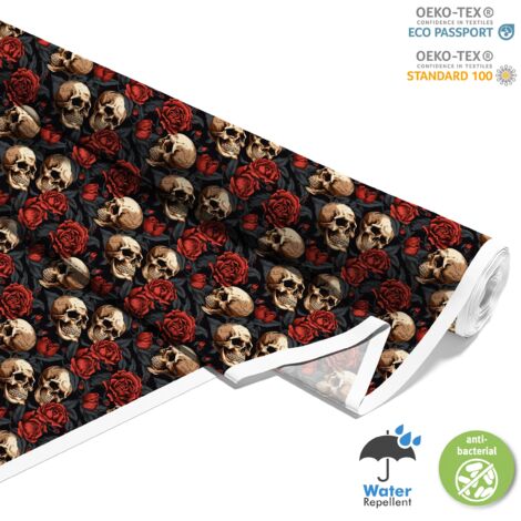 TESSUTI DECORATIVI PER ESTERNI OXFORD - Motivo Teschio I DX4441