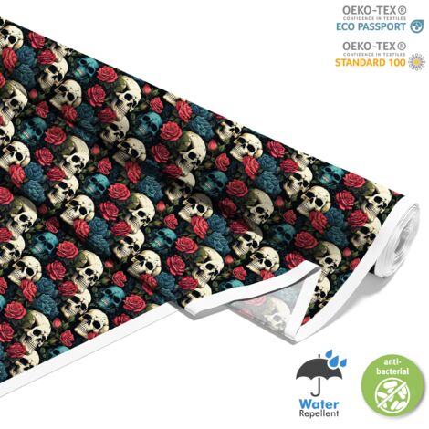 TESSUTI DECORATIVI PER ESTERNI OXFORD - Motivo Teschio I DX4469