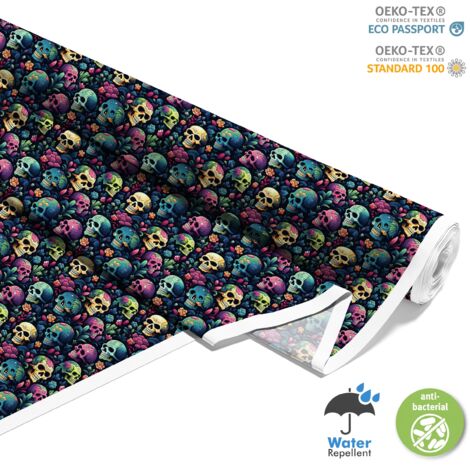 TESSUTI DECORATIVI PER ESTERNI OXFORD - Motivo Teschio I DX4477