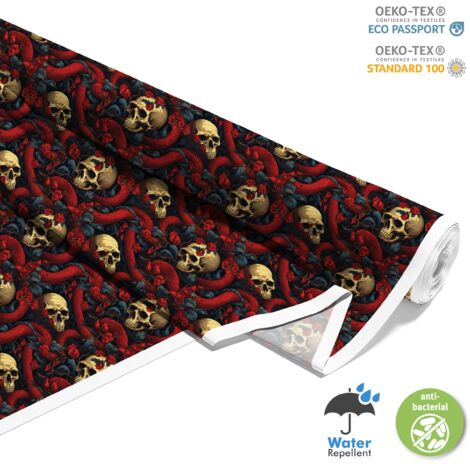 TESSUTI DECORATIVI PER ESTERNI OXFORD - Motivo Teschio I DX4607