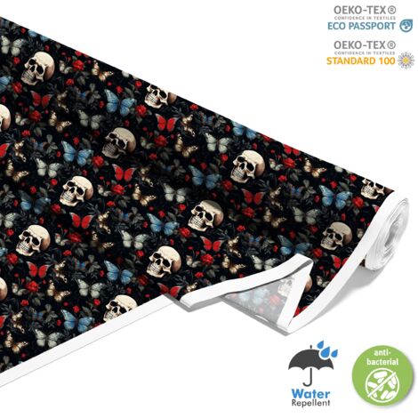 TESSUTI DECORATIVI PER ESTERNI OXFORD - Motivo Teschio I DX4656