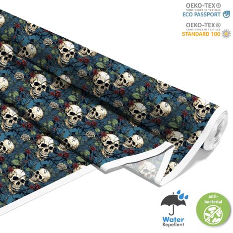 TESSUTI DECORATIVI PER ESTERNI OXFORD - Motivo Teschio I DX4666
