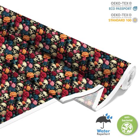 TESSUTI DECORATIVI PER ESTERNI OXFORD - Motivo Teschio I DX4677