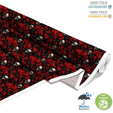 TESSUTI DECORATIVI PER ESTERNI OXFORD - Motivo Teschio I DX4819