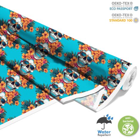 TESSUTI DECORATIVI PER ESTERNI OXFORD - Motivo Teschio I DX4952