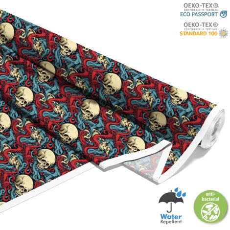 TESSUTI DECORATIVI PER ESTERNI OXFORD - Motivo Teschio I DX4988