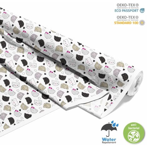 TESSUTI DECORATIVI PER ESTERNI OXFORD - Motivo testa di gatto con motivi I DX596