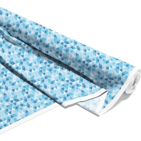 TESSUTI DECORATIVI PER ESTERNI OXFORD - Motivo triangoli blu I DX051