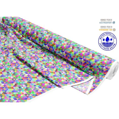 TESSUTI DECORATIVI PER ESTERNI OXFORD - Motivo triangoli colorati I DR163
