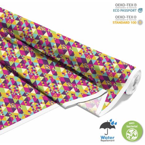 TESSUTI DECORATIVI PER ESTERNI OXFORD - Motivo triangoli colorati I DX089