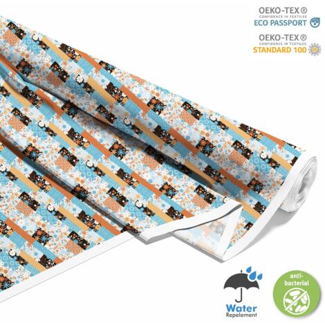 TESSUTI DECORATIVI PER ESTERNI OXFORD - Toppe con motivi di fiori, pois e pizzo