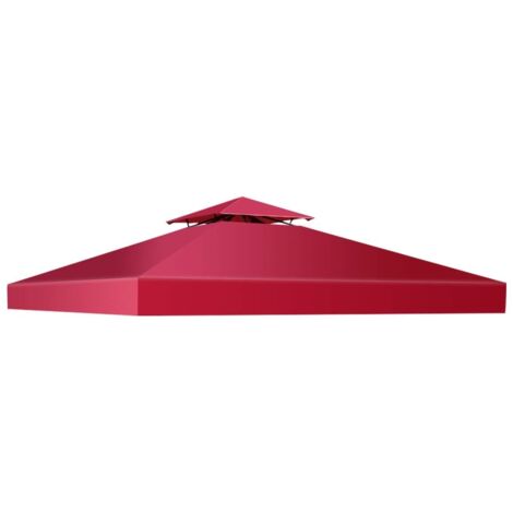 Tessuto copertura superiore per gazebo Telo tetto ricambio per gazebo 3x3M Rosso Bordeaux