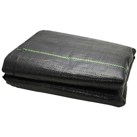 Tessuto da Pacciamatura Contro le Erbacce 1,5 x 100 m in Fibre di Polipropilene Tessute anti-UV 105 g/m², nero