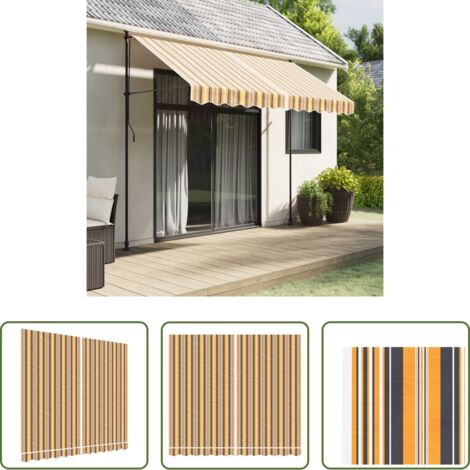 Tessuto da tenda -  Tessuto di Ricambio per Tenda Strisce Multicolore 3x2,5 m