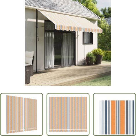Tessuto da tenda -  Tessuto di Ricambio per Tenda Strisce Multicolore 3x2,5 m