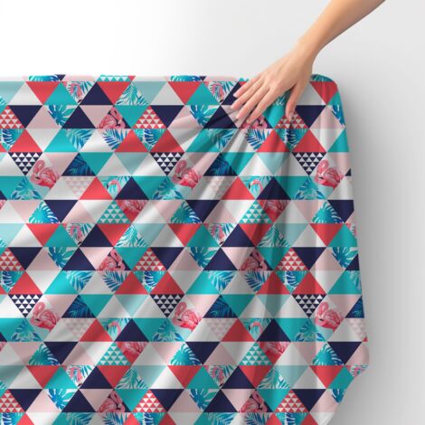 Tessuto in velluto reale in poliestere per cucire - Motivo geometrico esotico