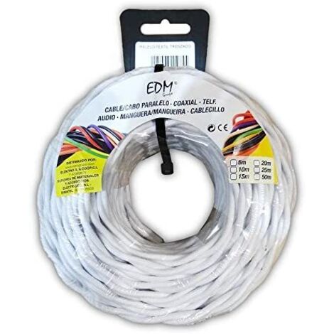 Tessuto intrecciato Parallelo 2x1mm Bianco 5m