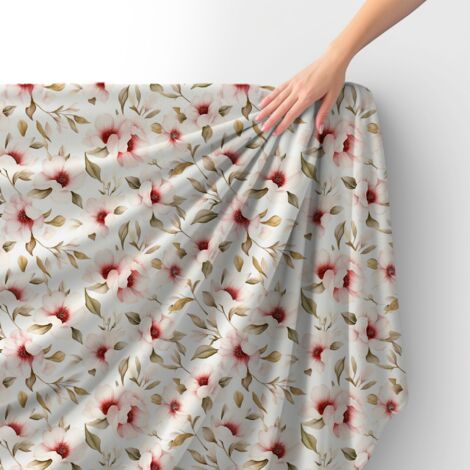 Tessuto Royal Velvet in poliestere per cucire - Motivo fiori - RDX2028