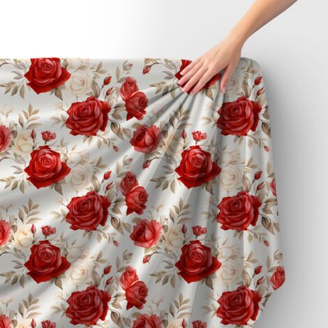 Tessuto Royal Velvet in poliestere per cucire - Motivo fiori - RDX2040