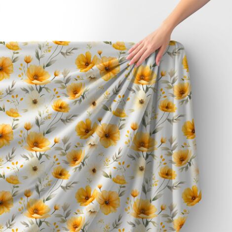 Tessuto Royal Velvet in poliestere per cucire - Motivo fiori - RDX2044