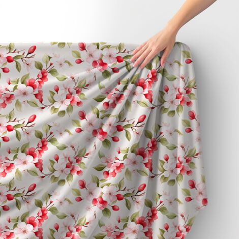 Tessuto Royal Velvet in poliestere per cucire - Motivo fiori - RDX2050