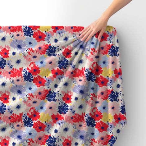 Tessuto Royal Velvet in poliestere per cucire - Motivo fiori - RDX2113