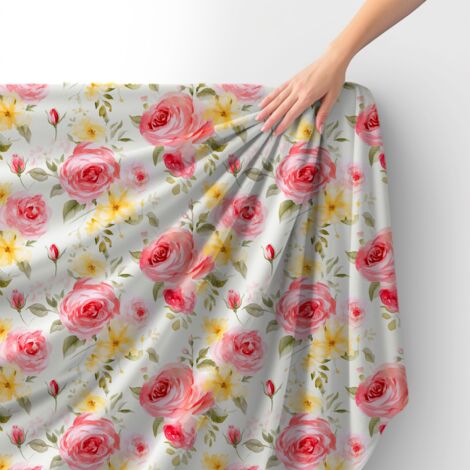 Tessuto Royal Velvet in poliestere per cucire - Motivo fiori - RDX2130