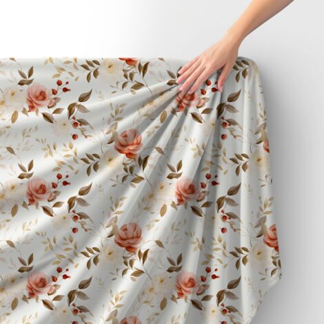 Tessuto Royal Velvet in poliestere per cucire - Motivo fiori - RDX2134