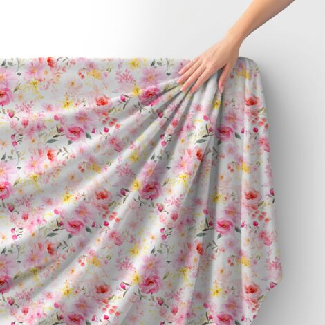 Tessuto Royal Velvet in poliestere per cucire - Motivo fiori - RDX2143