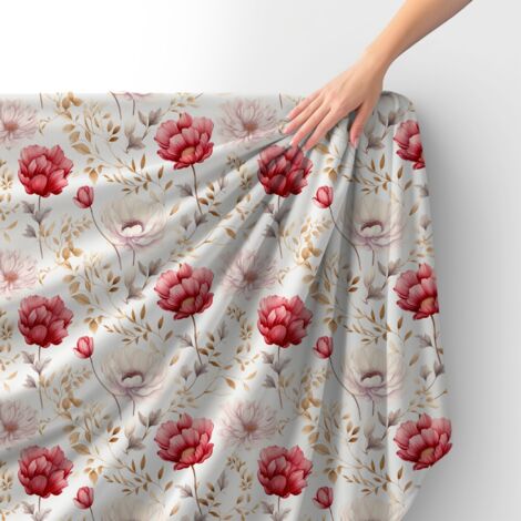 Tessuto Royal Velvet in poliestere per cucire - Motivo fiori - RDX2180