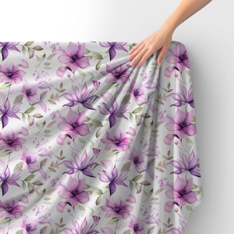 Tessuto Royal Velvet in poliestere per cucire - Motivo fiori - RDX2207