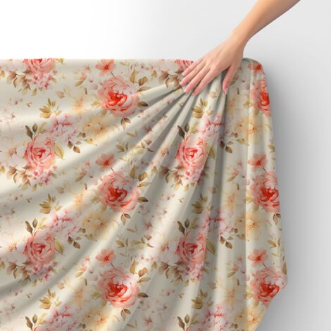 Tessuto Royal Velvet in poliestere per cucire - Motivo fiori - RDX2220