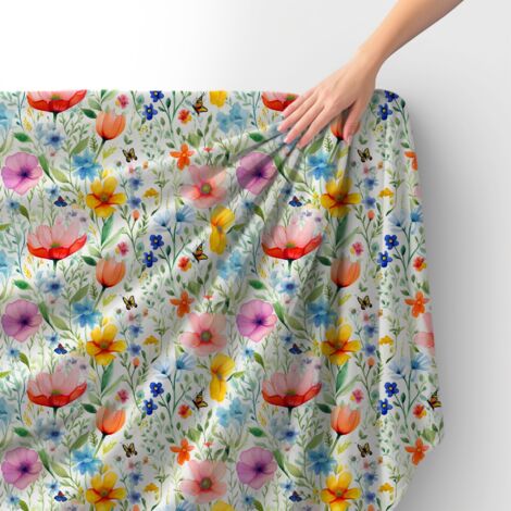 Tessuto Royal Velvet in poliestere per cucire - Motivo fiori - RDX2224