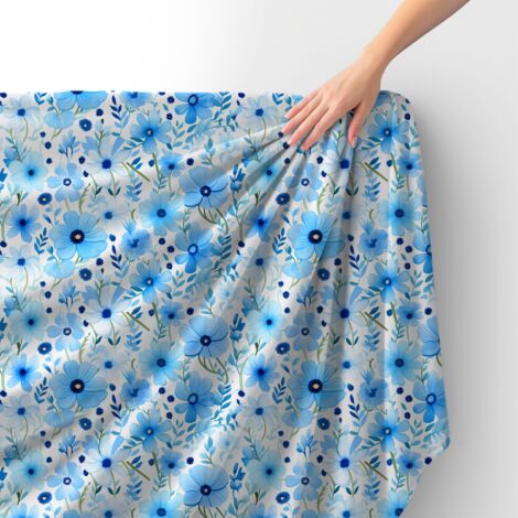 Tessuto Royal Velvet in poliestere per cucire - Motivo fiori - RDX2293