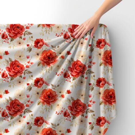 Tessuto Royal Velvet in poliestere per cucire - Motivo fiori - RDX2305