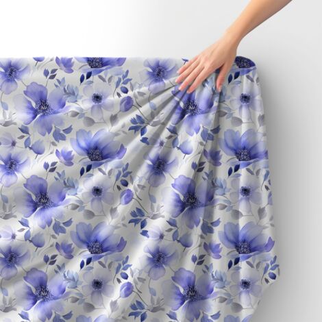 Tessuto Royal Velvet in poliestere per cucire - Motivo fiori - RDX2306