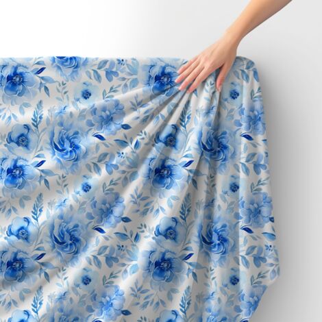 Tessuto Royal Velvet in poliestere per cucire - Motivo fiori - RDX2514