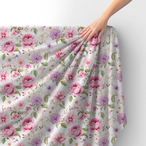 Tessuto Royal Velvet in poliestere per cucire - Motivo fiori - RDX2538