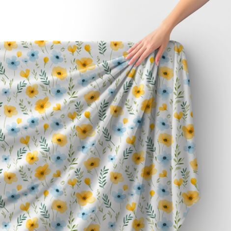 Tessuto Royal Velvet in poliestere per cucire - Motivo fiori - RDX2704