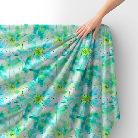 Tessuto Royal Velvet in poliestere per cucire - Motivo fiori - RDX2785