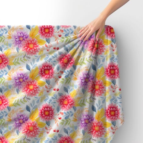 Tessuto Royal Velvet in poliestere per cucire - Motivo fiori - RDX2825