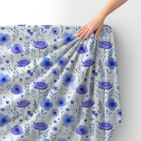 Tessuto Royal Velvet in poliestere per cucire - Motivo fiori - RDX2852